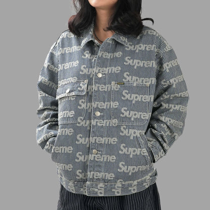 Supreme Denim Chore Trucker Jacket Stripe SS24