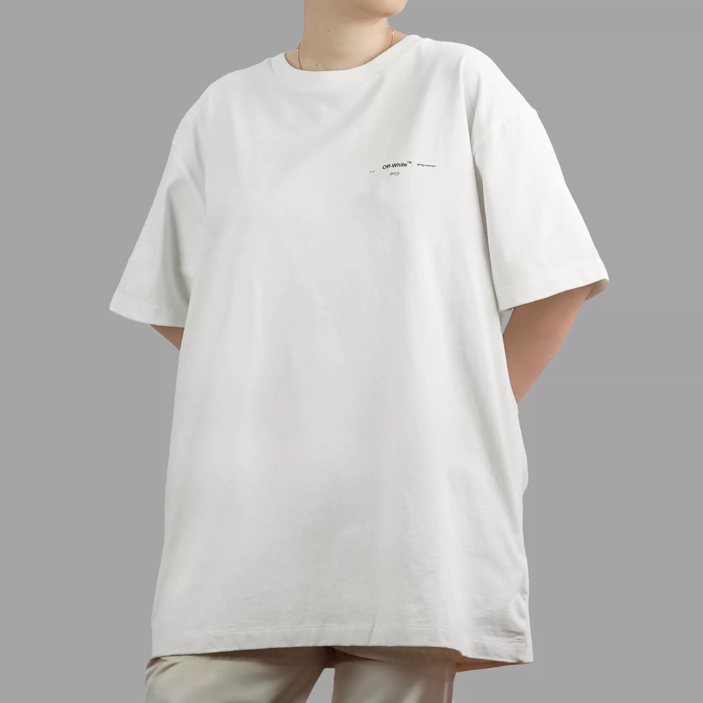 OFF WHITE COLORED ARROW MULTICOLOR WHITE TEE