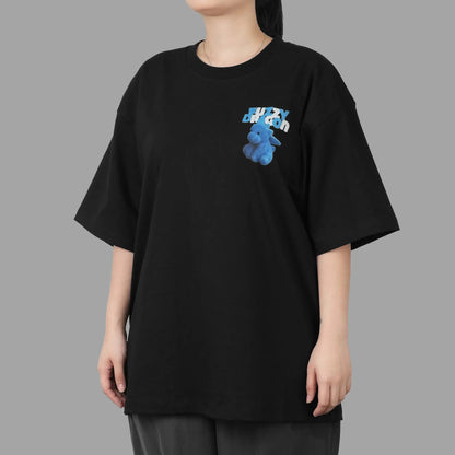 ADLV FUZZY FONT DRAGON BLACK TEE