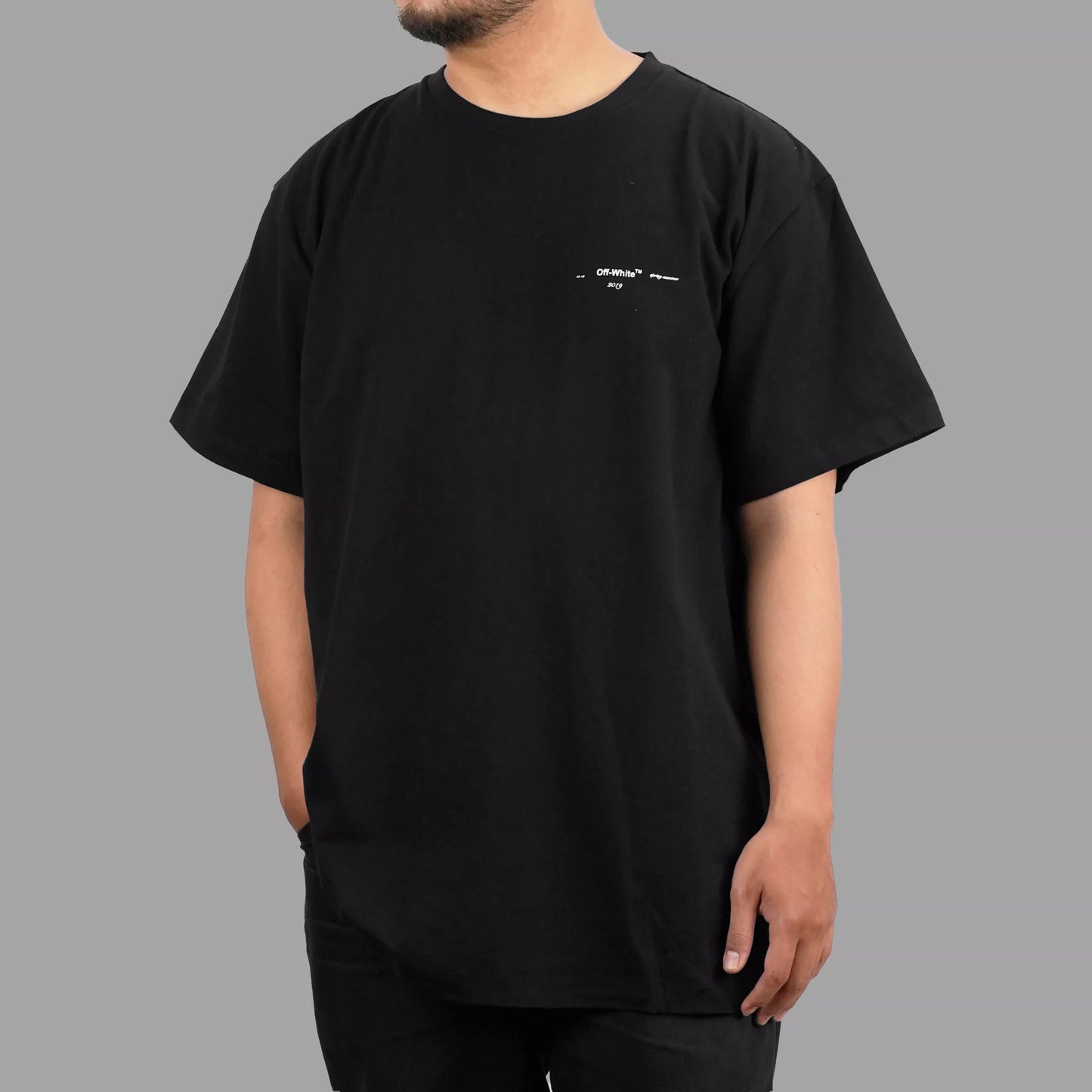 OFF WHITE COLORED ARROW MULTICOLOR BLACK TEE