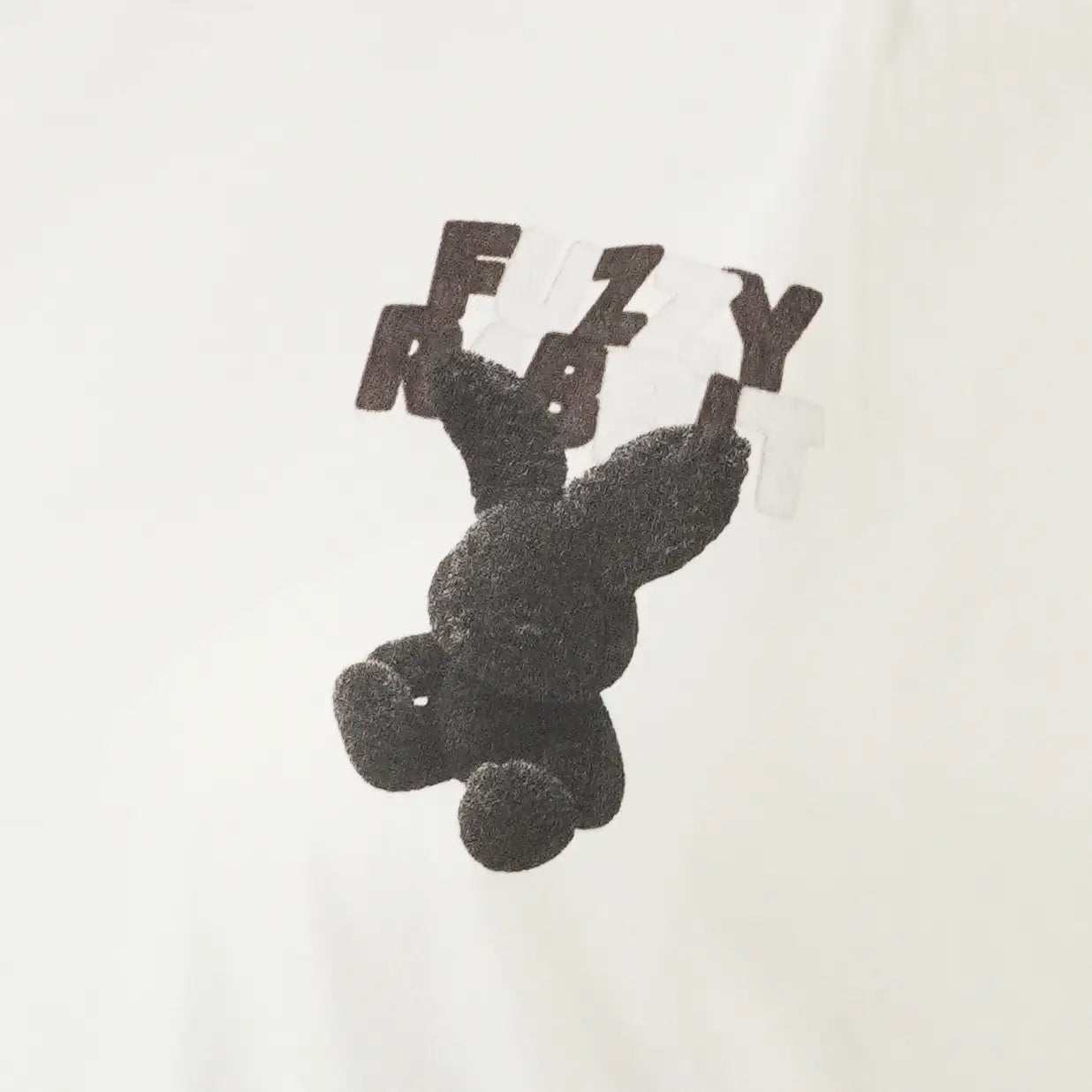 ADLV Fuzzy Font Rabbit Cream Tee