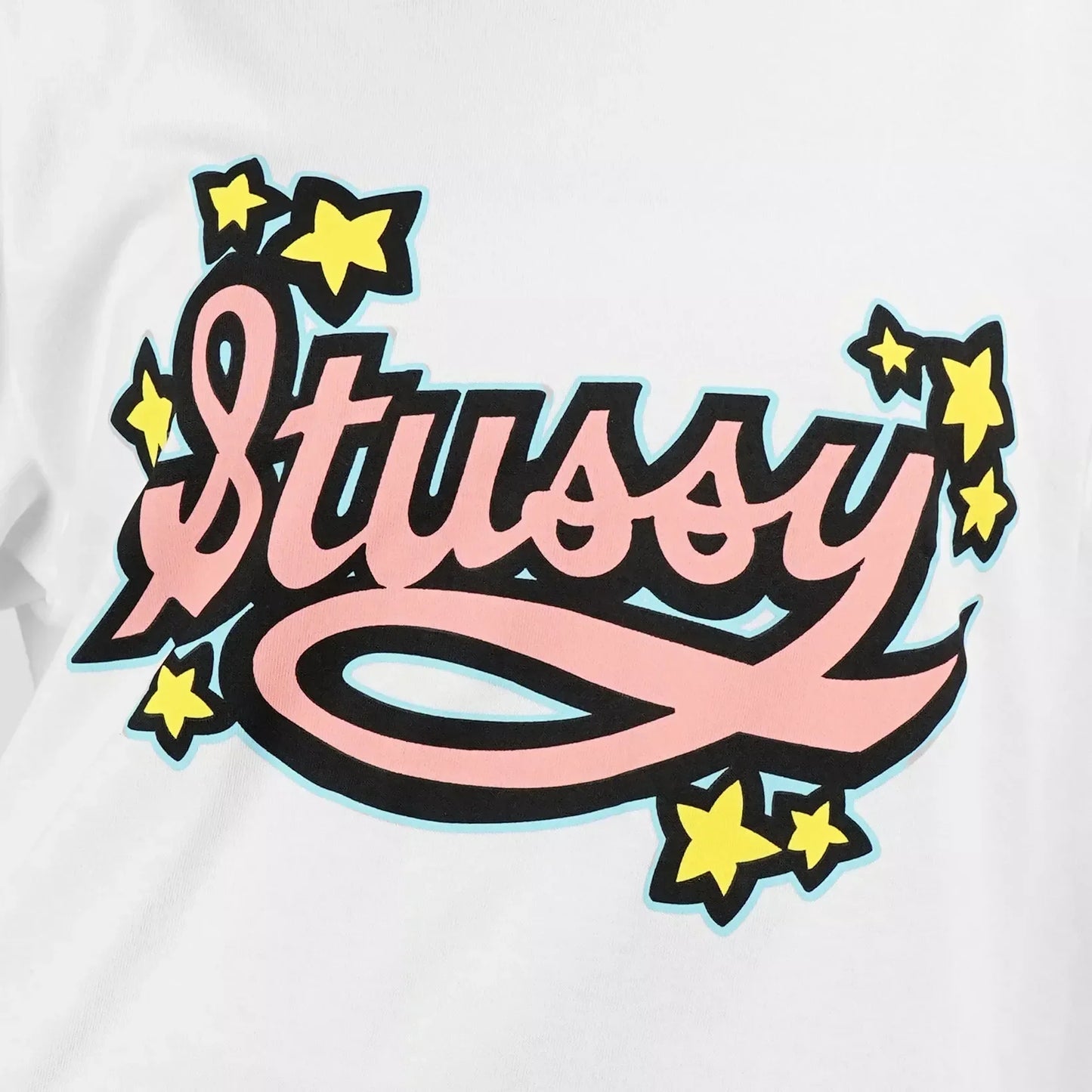 Stussy Star Script White Tee