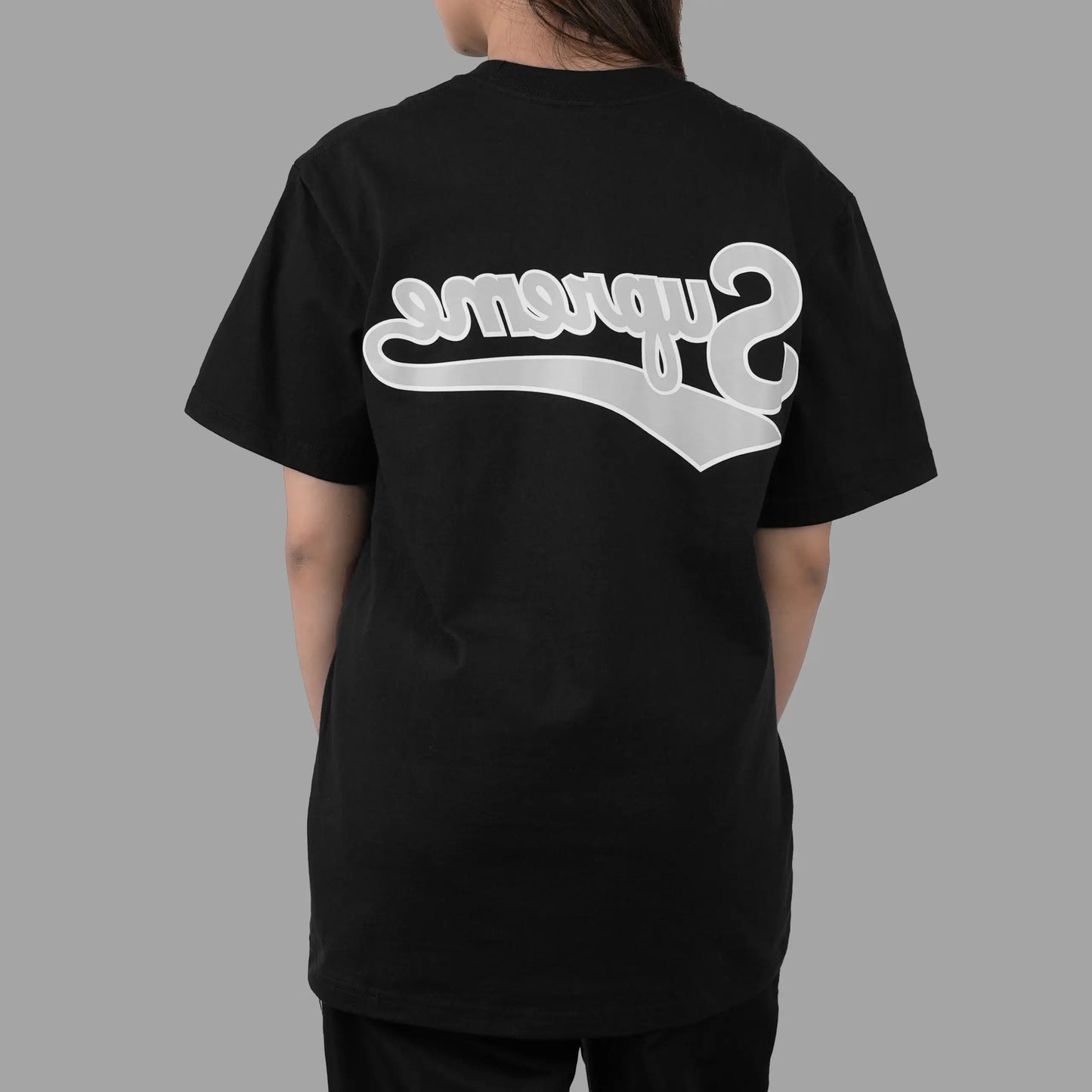 Supreme Backwards Black Tee