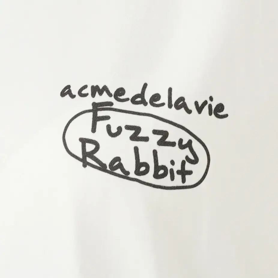 ADLV DOODLE FUZZY RABBIT CREAM TEE