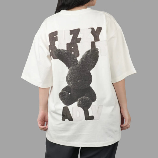 ADLV Fuzzy Font Rabbit Cream Tee