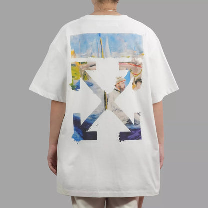 OFF WHITE COLORED ARROW MULTICOLOR WHITE TEE