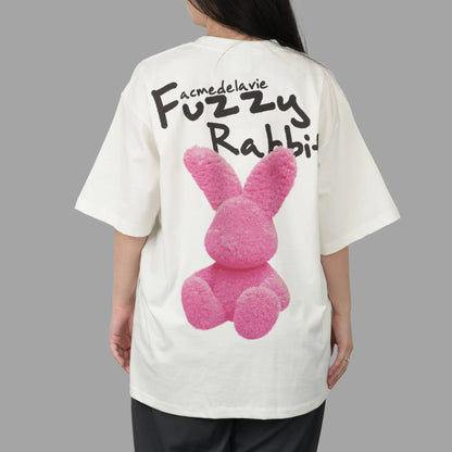 ADLV DOODLE FUZZY RABBIT CREAM TEE