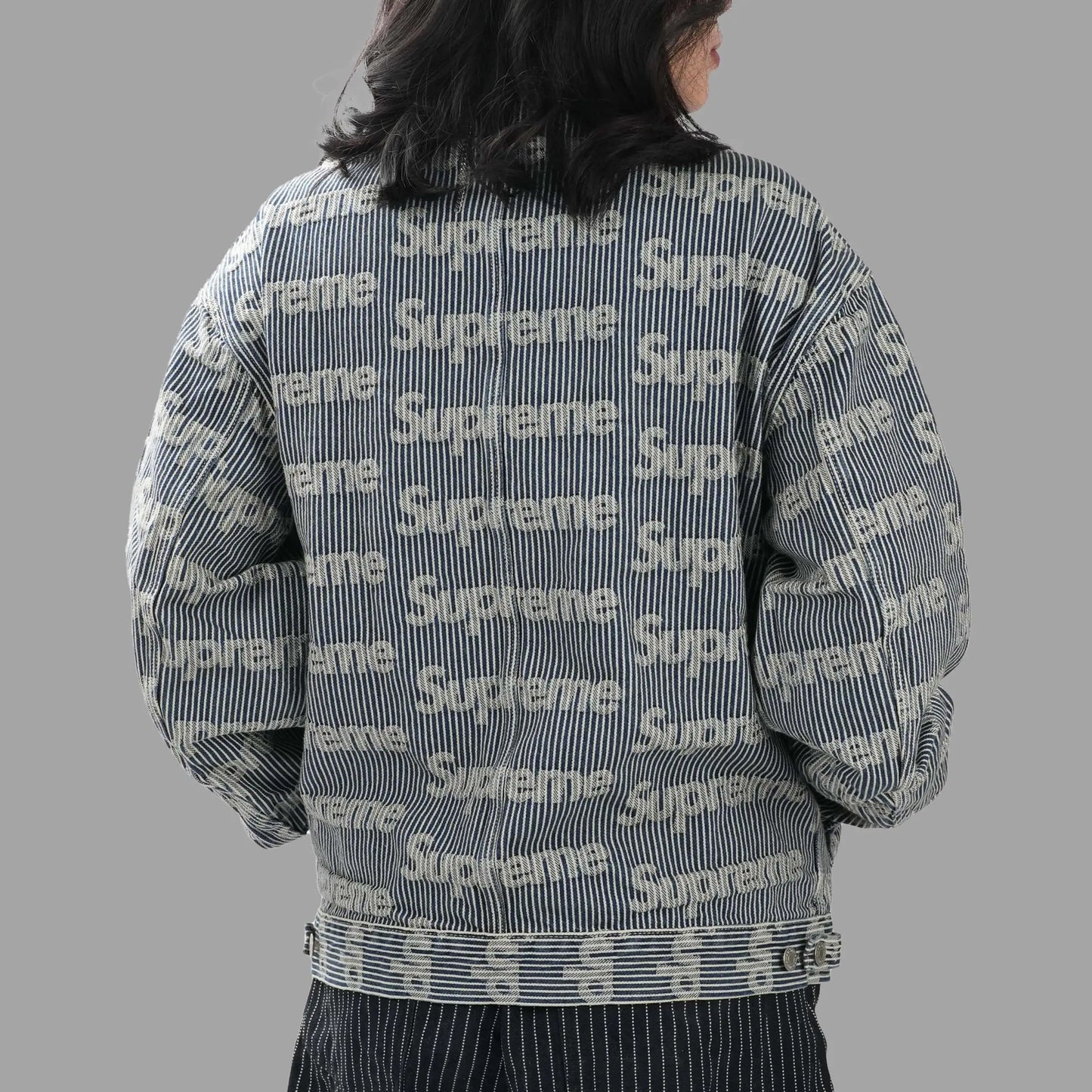 Supreme Denim Chore Trucker Jacket Stripe SS24