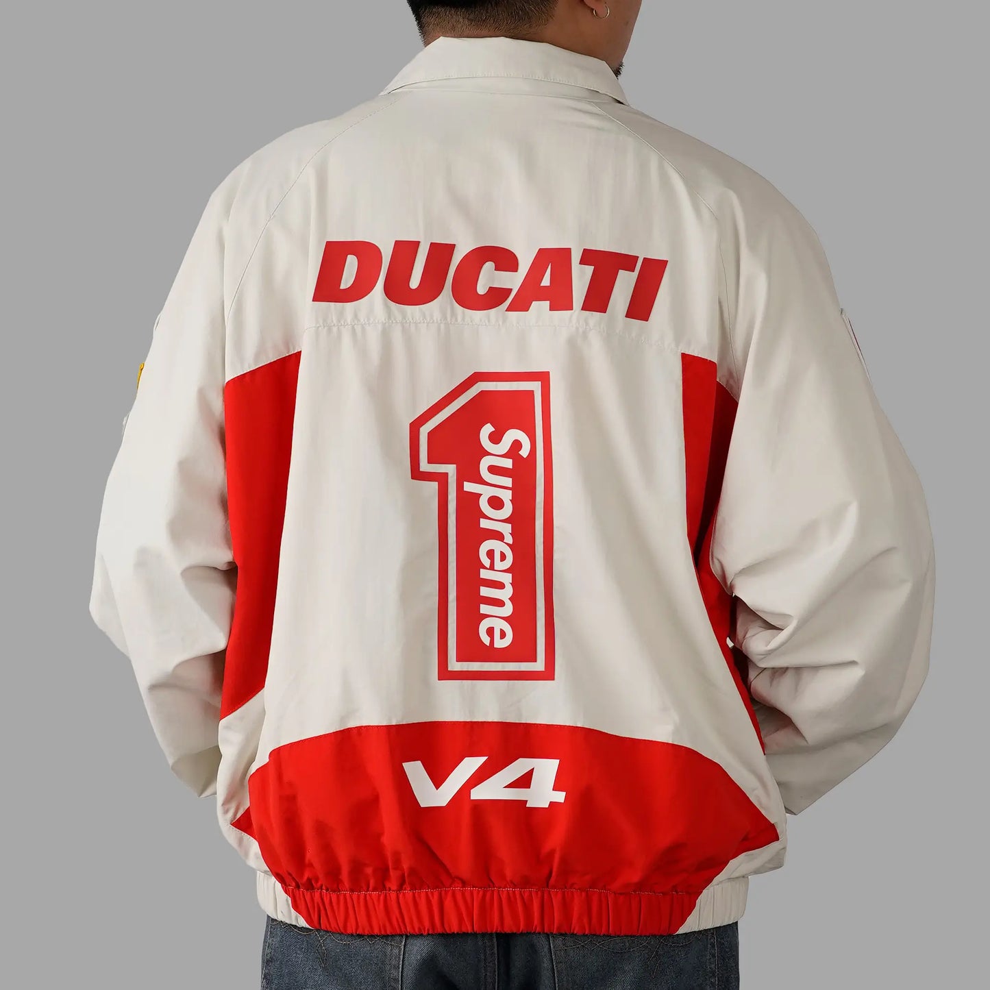 Supreme Ducati Track Jacket Light Grey