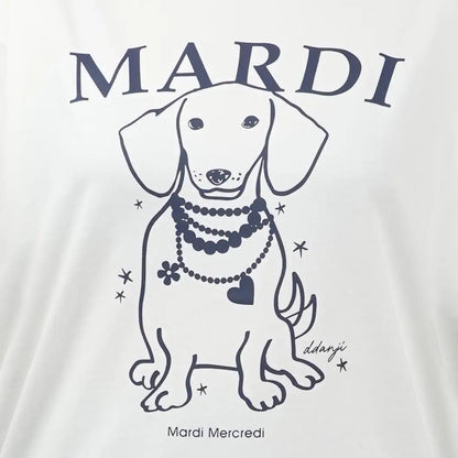 MARDI MERCREDI STT DDANJI IVORY NAVY TEE